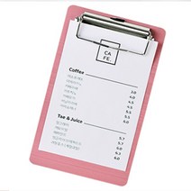 영수증 메뉴판 미니 클립보드, 갈색, 200