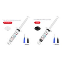 견고한 휴대폰 본딩용 5CC 검정색 투명 수분 경화 구조용 접착제 좁은 가장자리 스크린 브래킷 30 분, 03 2Pcs in 1Set
