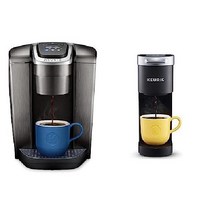 Keurig K-엘리트 싱글서브 K-컵 포드 커피 메이커 브러시드 실버, 커피 메이커 + 커피 메이커  블랙, 솔질된 슬레이트