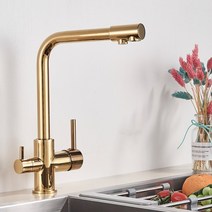 블랙 그레이 waterfilter 탭 주방 수도꼭지 믹서 식수 필터 주방 수도꼭지 싱크 탭 뜨거운 냉수 탭 주방, 황금, 협력사