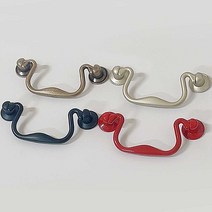 리폼플러스 오리링손잡이 82mm 가구손잡이 문고리 방문 2구 손잡이 서랍장 거실장 싱크대 인테리어 가구DIY, 오리링손잡이 82p 니켈(1개)