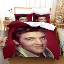 미니트레일러 미니카고트레일러 캠핑 트롤리 웨건 엘비스 프레슬리 락 가수 3D 침구 세트 소프트 듀벳 커, 03 Us Queen 228x228cm, 01 1