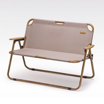 네이처하이크 폴딩 캠핑 벤치 2인 접이식 의자 접이식 벤츠 체어, 카키베이지