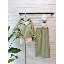 [반다리] [40% 추가세일] 후드 아노락 스커트 세트