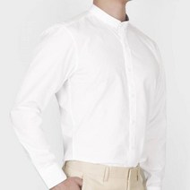 KING 무지 차이나카라 화이트 긴팔셔츠 120사이즈/남성셔츠/데일리셔츠/남자남방/남성남방/겨울셔츠/코듀로이셔츠/셔츠남방/청남방/셔츠/남방