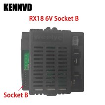 전기자전거컨트롤러 6V/12V RX18 Wellye 어린이 전기차 2.4G 블루투스 원격 제어 부드러운 시작 기능을 갖, 04 6V RX8 B