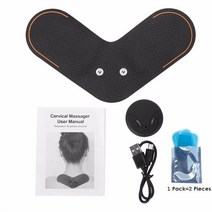 EMS 목 마사지기 스마트 뒷 경부 척추 기계 어깨 허리 건강 관리 전기 등 TENS 지압 침술, 01 Neck Massager1BagGel