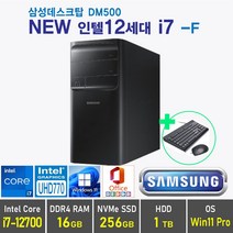 삼성 데스크탑5 DM500 12세대 i7 + Win11 Pro 포함 / 12세대 i7, 램16GB + SSD 256GB + HDD 1TB, Windows11 Pro, DM500TCZ i7 -F