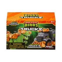 다이노트럭 랩터 vs 청소트럭 색상랜덤 완구 자동차 공룡 장난감