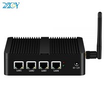XCY-X30A 방화벽 라우터 미니 PC 셀러론 J1900 4x GbE 인텔 i225V NIC WiFi 4G LTE Pfsense OPNsense 리눅스 기기, 4G RAM 64G SSD, Intel Celeron J1800