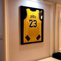 유니폼 보관 액자 사인 기념 축구 농구 저지 표구 벽걸이 프레임, 우드