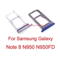 10 PCS 삼성 갤럭시 노트 8 Note8 N950 N950U N950FD 마이크로 SD 카드 소켓 홀더에 대 한 단일/듀얼 Sim 트레이 슬롯 홀더, [05] Single Sim   Blue