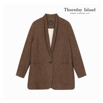 [써스데이아일랜드] [Thursday Island] 여성 헤링본 원버튼 울자켓(T209AJ