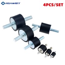 4개/몫 더블 남성 스레드 고무 충격 흡수 안티 진동 침묵 블록 보트 자동차 보빈 도구 M3 M4 M6 M8, 06 M8 30x15