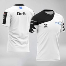 [해외] LOL 전자 스포츠 CK DRX 플레이어 저지 유니폼 팀 티셔츠 정 ID 팬 게임 T 셔츠 남성 여성 정 이름 티 셔츠, Deft 2 4XL