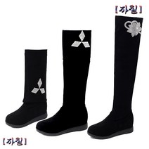 롱부츠 큐빅 긴부츠 코디하기쉬운 탄력 여자롱 작은키 키높이 부츠 여자기모 날씬해보이는 하이탑부츠