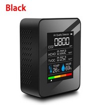 알리미 측정기 공기질 공기 5 IN 1 다기능 CO2 미터 디지털 온도 습도 시험기 이산화탄소 TVOC HCHO 감지기 대기 질 모니터, A