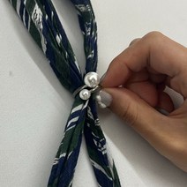 스카프매는법 트윌리 스카프링 고리 진주 실버