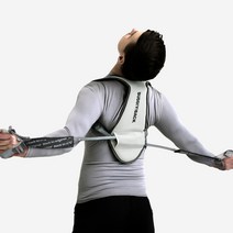 버디백 스트레칭기어 굽은등 라운드숄더 허리 척추 마사지 거북목 교정기 자세 교정 밴드 2개 세트, 그레이, S 가슴둘레 66~86cm (44. 55), M 가슴둘레 86~100cm (66. 77)