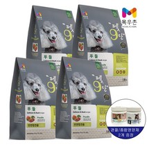 목우촌 [펫 파라다이스]펫9단 푸들전용1.8kg x4개 + [사은품증정][데이스포]에이치시리즈 영양제 2개(관절 종합) 사료, 1.8kg, 연어+블루베리, 4개