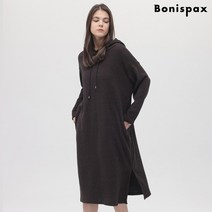 보니스팍스 기모 인포켓 후드 롱 원피스-AY48OP050