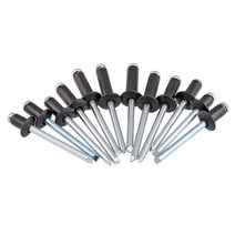4mm 알루미늄 팝 리벳 블랙 오픈 블라인드 대형 플랜지 다양길이, m4x18, 20개