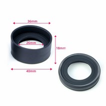 현미경 내경 40mm 양안 현미경 접안 렌즈 고무 아이 가드 컵 39-42MM 망원경 스테레오 생물 2 피스, 한개옵션0, 한개옵션0