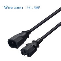 JORINDO 2M/6.5FT IEC320 C14 C15 소켓 전원 케이블 ~ 확장 PDU/UPS 서버에 되는 3 홀 어댑터 케이블, 01 IEC320 C14 TO C15, 01 Black-2M-6.5FT