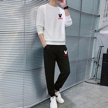 남성 면트레이닝복 상하의 한벌 코디 조거팬츠 시보리 세트 남자 바지 추리닝 면 조커