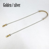 컬러풀 롱 숄더 백 체인 어태치먼트 피팅 오포 켓 Obag o백용 인조 가죽 스트랩 클립 클로저 포함 2022, 15 golden silver, 1개