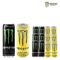 몬스터 그린355ml & 시트라355ml X 각6개 (총12개) 에너지드링크 에너지음료 탄산음료 캔음료 사무실간식 졸음방지, 355ml