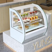디저트 냉장고 카페 쇼케이스 냉장 진열대 선반 조각케이크, E.700mm 직각 화이트