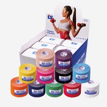 [국내산] 티에스 키네시올로지 스포츠테이프 테이핑 6롤/12롤 세트, 베이지