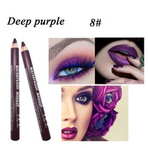 아이 라이너 펜 하이라이터 방수 아이섀도우 펜슬 화장품 반짝이 섀도우 매트 아이라인 1 개, [08] 8 Deep Purple