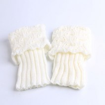 지뢰계 레그워머 양산형 니트 니삭스 발토시 발목토시, one size, 17cm white