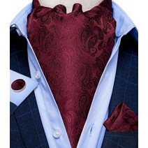 럭셔리 남성 빈티지 페이즐리 꽃 공식적인 넥타이 ascot 넥타이 셀프 영국 스타일 신사 실크 넥타이 웨딩 파티 dibangu 세트