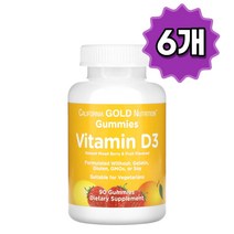 California Gold Nutrition 비타민D3 구미젤리 90개 X 6통, 기본