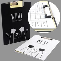 도큐먼트 부동산 문구점 꽂이 접히는 클립보드 대학생 비품 알림 수납 보관 분류 메뉴, 1개, 블랙