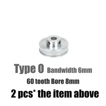 벨트풀리 타이밍벨트 GT2 60 치아 40 30 36 보어 5mm/8mm 타이밍 Alumium 풀리 3D 프린터 용 GT2-6mm 개방, 12 O 60tooth bore8