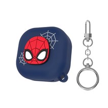 (한정수량)마블정품 갤럭시 버즈2/라이브/프로 젤리 케이스 완벽호환 키링포함, 스파이더맨