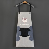 생활 방수 키친 사슴 앞치마, 그레이