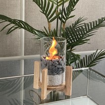 AUM 불멍 원목 바이오 에탄올 난로, 화이트(선물상자)