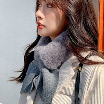 여성 겨울필수템 밍크목도리 리본목도리 털목도리 겨울목도리 퍼목도리 퍼머플러 니트머플러 겨울머플러