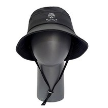 [남성골프벙거지모자] 힙스타골프 여성 남성 넓은챙 골프 벙거지 버킷햇 방수 모자, 힙스타 스컬 버킷햇 블랙