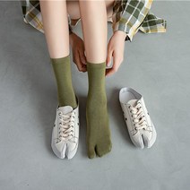 프리미엄 비비드컬러 중목 타비양말