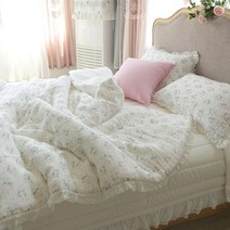 아트박스/앤코튼 웨딩로즈 린넨 크로쉐 프릴 차렵이불 SS