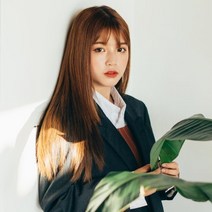 4피스 세트/ 여성 똑딱이 헤어피스 고열사 패션 가발 매작 스트레이트 긴생머리, 내츄럴 브라운