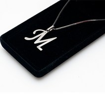 [타티아스] TSP-922M 티타늄 이니셜 펜던트 목걸이, 은목걸이줄