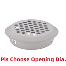 옷장 캐비닛 메쉬 구멍 에어 벤트 루버 환기 커버 스테인레스 스틸 밀크 화이트 컬러 dia.19mm25mm29mm35mm53mm, 유백색 볼록, 35mm x 2개