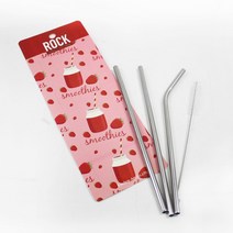 키친아트 스텐레스304 락 스텐 빨대세트 23cm 4p, 단품, 단품